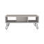 Table basse Vassel, pieds en épingle à cheveux, deux tablettes
