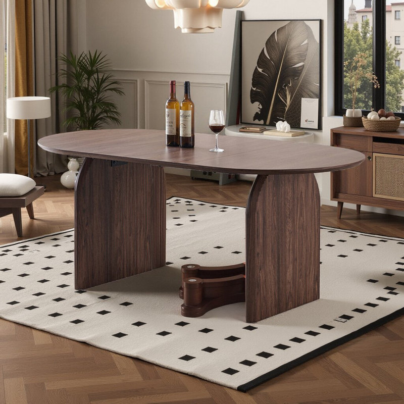 Table de salle à manger Modern, H 29,53 po x L 70,87 po x P 35,43 po, Noyer