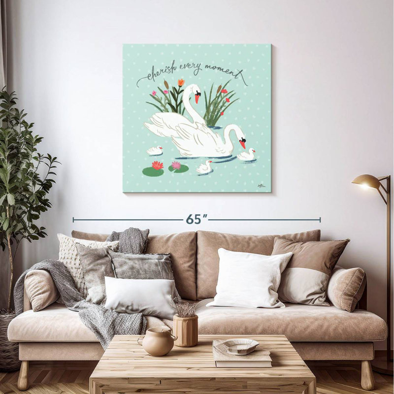 Tergel Swan Lake IV Mint, 39" H x 39" W