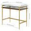 Glass Top Metal Base Writing Desk-245183787