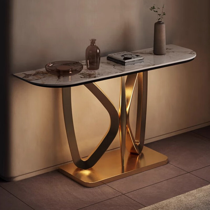 Console de style moderne en pierre frittée, H 33,4 po x l 59 po x P 13,7 po