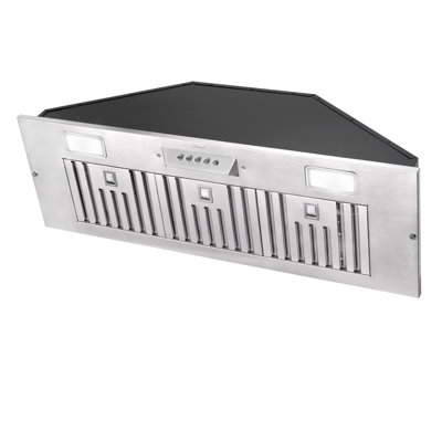 Nauxus 35.5 " W Stainless Steel 600 CFM Ducted (Vented) Insert Range Hood with Baffle Filter