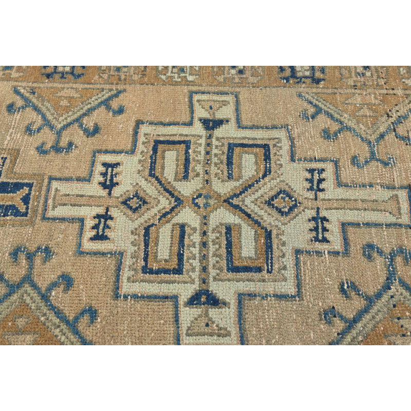 Tapis de couloir oriental rétro fait à la main NX