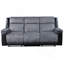 Causeuse et fauteuil inclinables gris et noir ALICIA