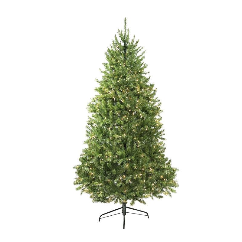 Arbre de Noël artificiel pin pré-éclairé pré-éclairé, H 9 pi