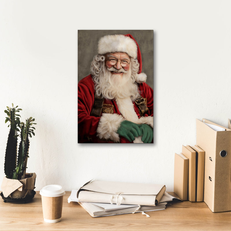 «Nostalgic Santa» par Ashley Bradley, art mural sur toile