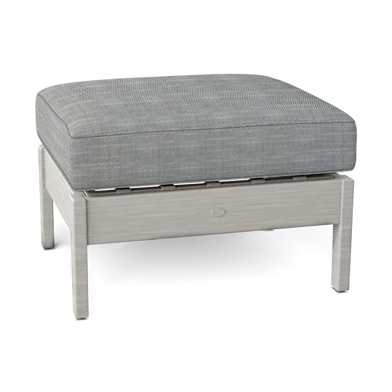 Repose-pieds Kennebunkport, InsideOut® Rollo ‑ lin argent, Welt, Huître