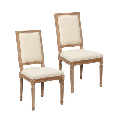 Chaise d'appoint rembourrée en lin Haile
