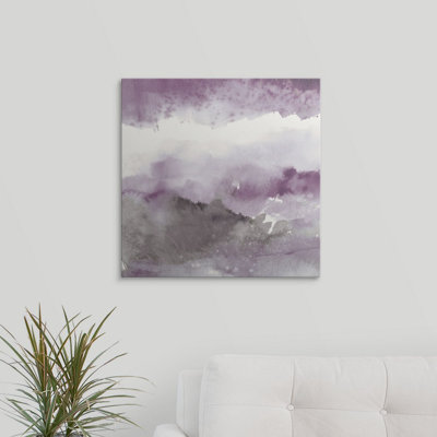 «Midnight at the Lake III Amethyst and Gray» par Mike Schick, reproduction d'art