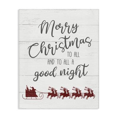 To To A A Good Night Christmas, art mural sur toile par Carol Robinson