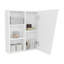 Medicine Cabinet With Mirrored Door And Open Storage