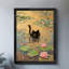 Reproduction d'art encadré noir de style rétro Monet nénuphar-1014632314