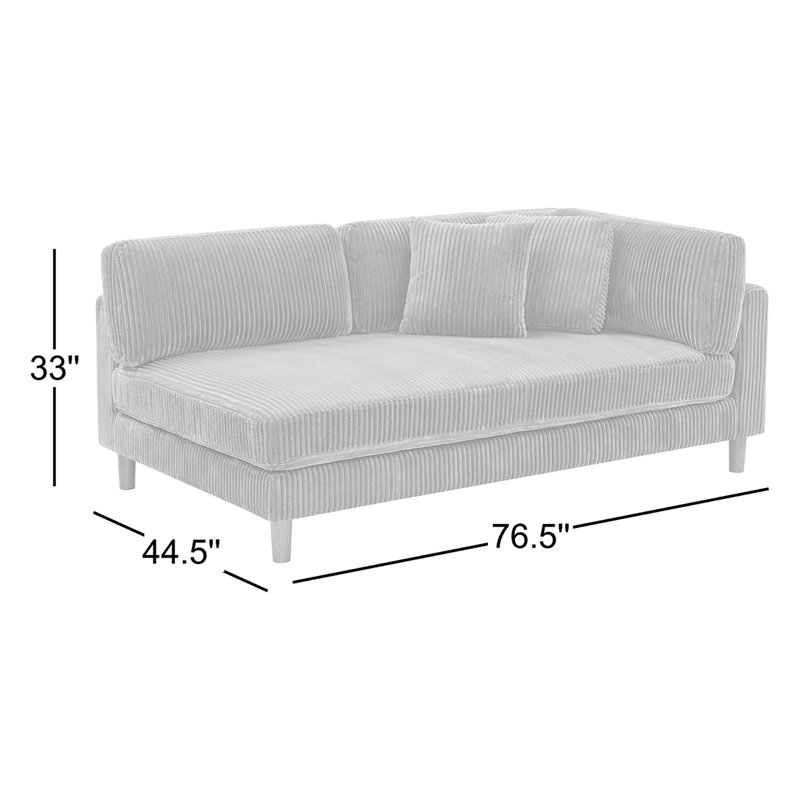 Caliyah 76.5'' Corduroy Sofa