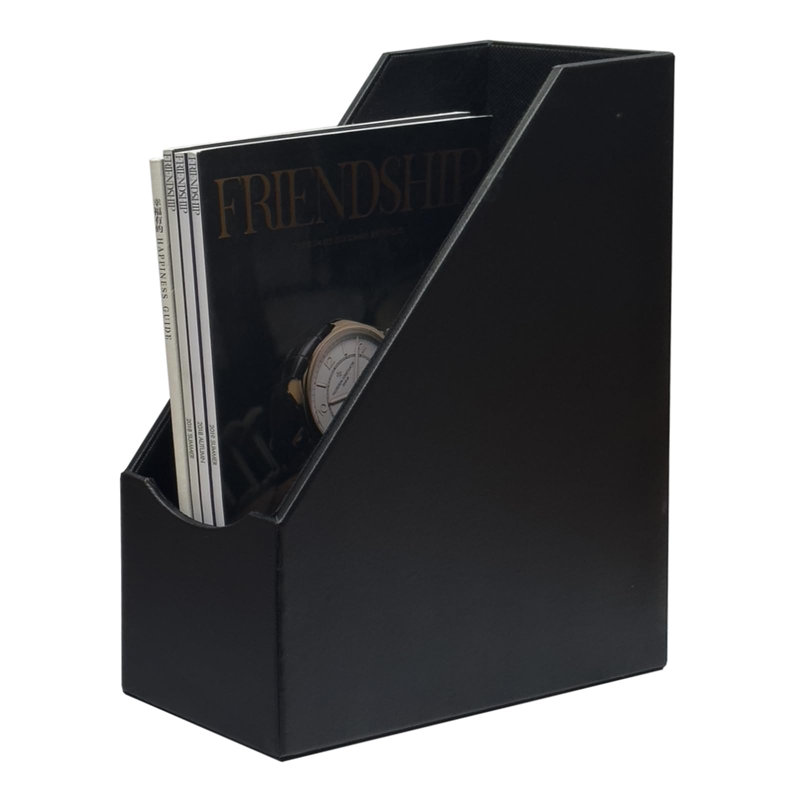 Leatherette Porte-revues de bureau