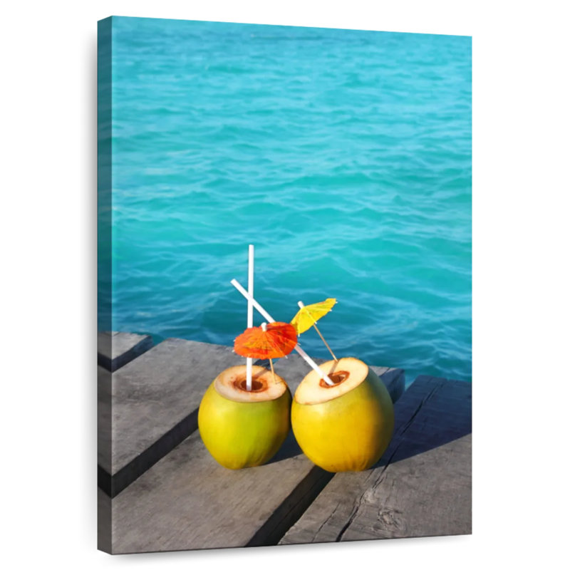 Cocktail Caraïbes à la noix de coco, H 48 po x l 32 po