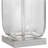 Coastal Accent Table Lamps High Set Of 2 Brushed Steel Clear Glass Fillable White Drum Shade Decor For Living Room Bedroom House Bedside Nightstand Home Office Family