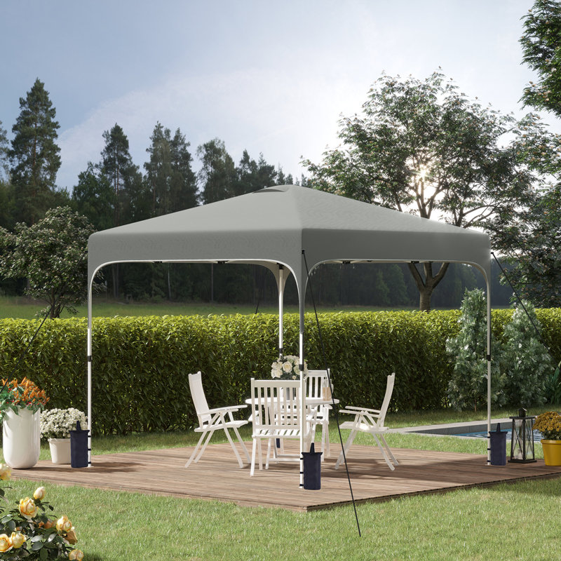 Pavillon de jardin 10 po x 10 po Outsunny, gris