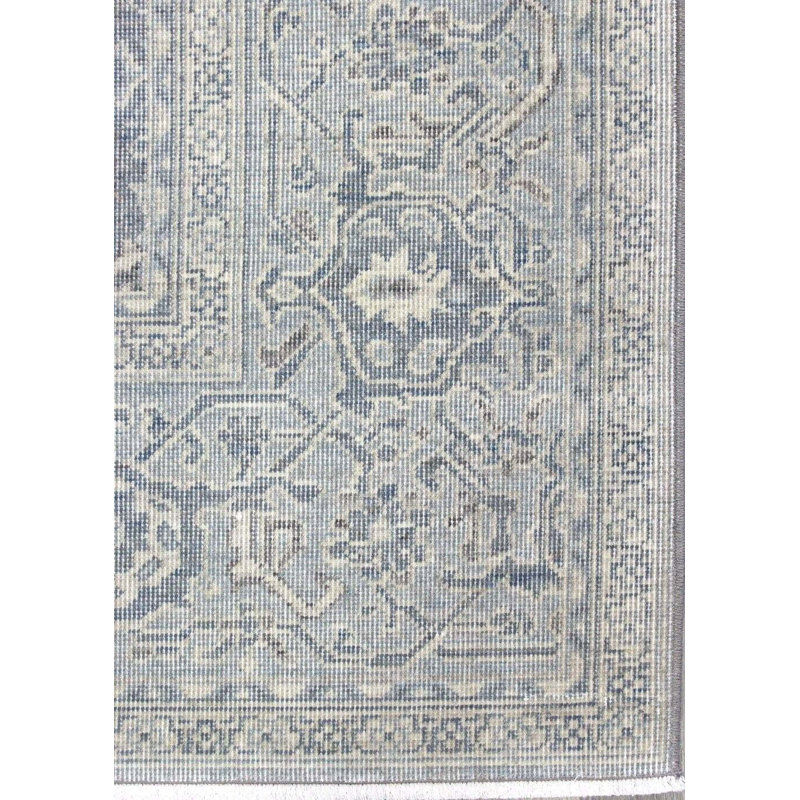 Tapis bleu clair / gris / beige Herati 5 pi 2 po x 7 pi 5 po