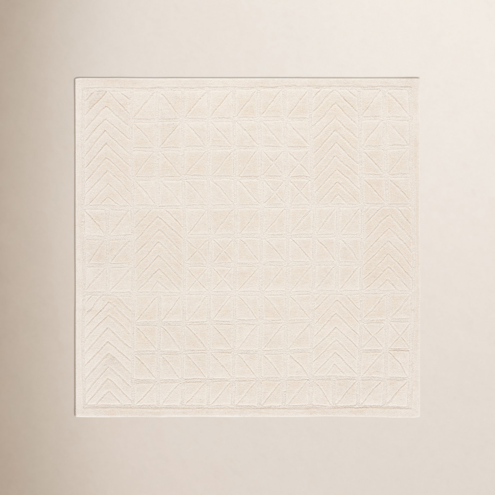 Noni Hand-Tufted Wool Geometric Rug, Square 6'