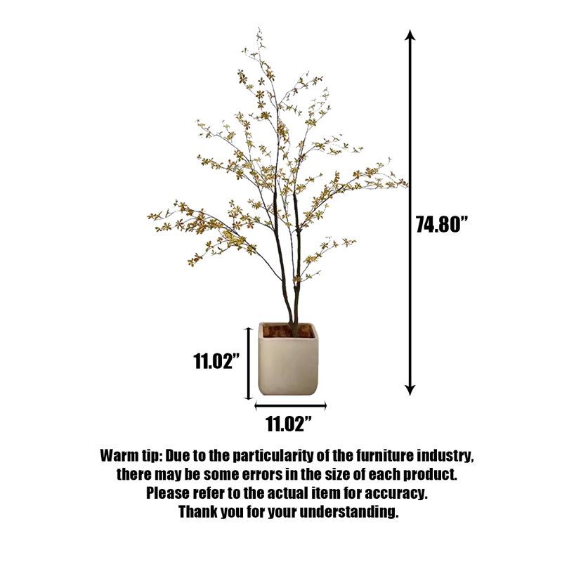 Faux arbre artificiel en forme de paille, H 74,8 po x l 31,5 po x P 31,5 po