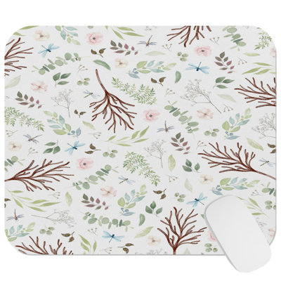 Botanical Garden XI Cottage Gaming Cute Office Laptop Desk Pad Gift Mat Square Rectangle Non-Slip Mousepad