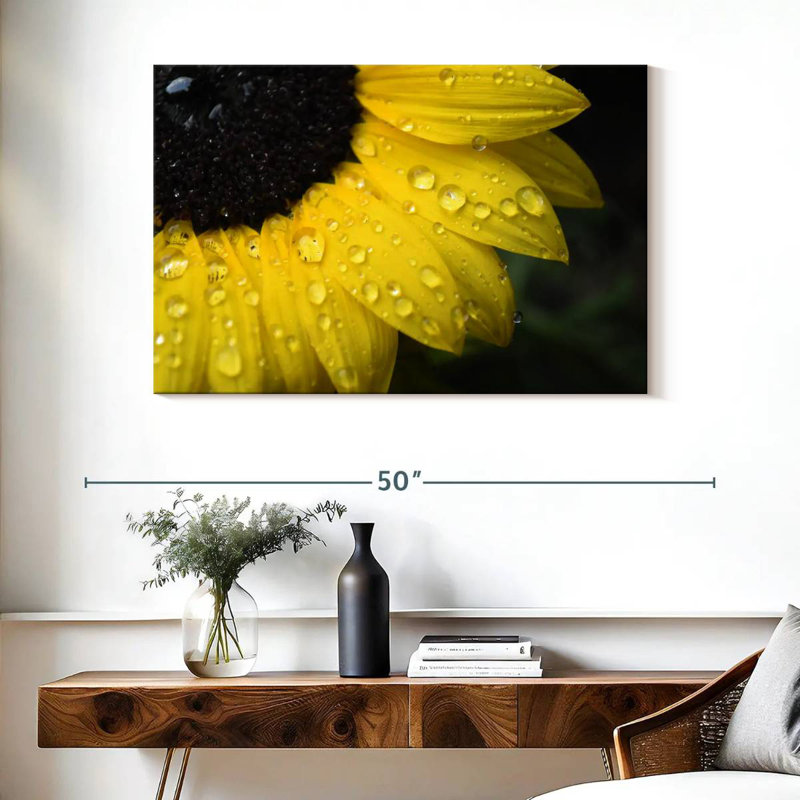 Harnek Dewy Sunflower, 26" H x 39" W