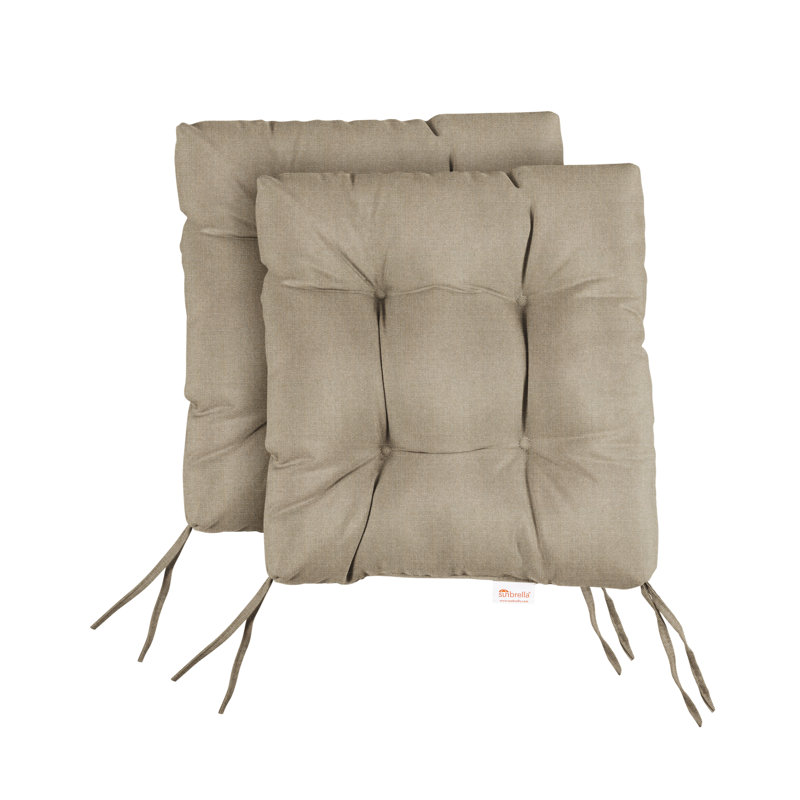 Outdoor 3'' Seat Cushion, 16" W x 16" D, Canvas Taupe Sunbrella® Canvas