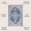 Tapis gris / bleu / blanc Heida Chenille Medallion Cottage-88570900