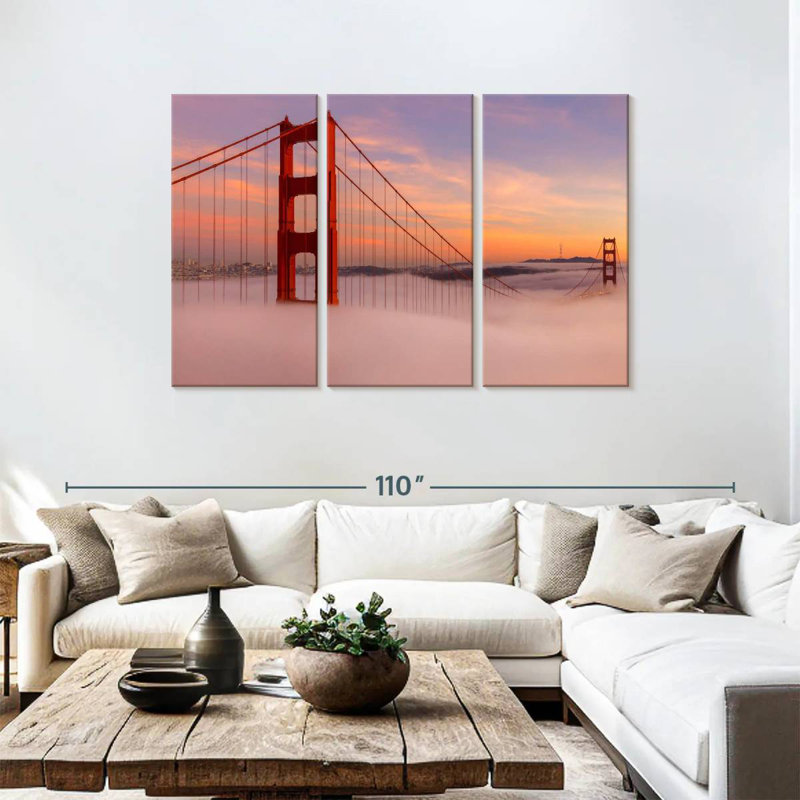 Lilie Golden Gate Bridge Clouds, 48" H x 74" W