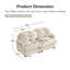 Upholstered 68 " Chenille Loveseat-58895676