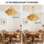 10 - Light Dimmable Hand-woven Rattan Tiered Chandelier