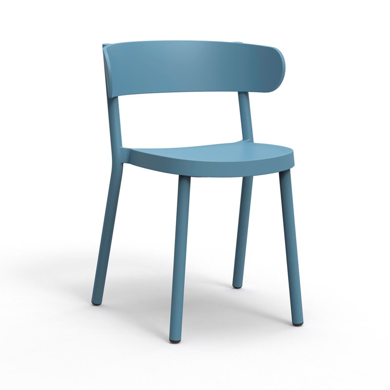 Chaise d'appoint de patio pour salle à manger Casino, Bleu rétro