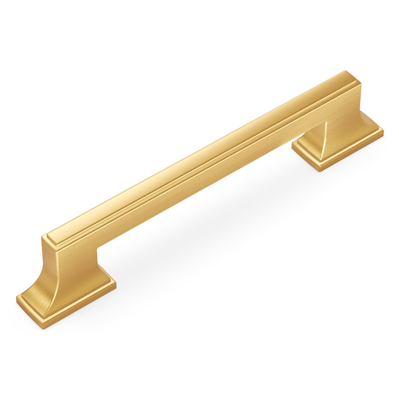 Brownstone Collection Handle Pull - Cabinet Pull - Transitional Hardware for Drawers & Cabinets, Brushed Golden Brass
