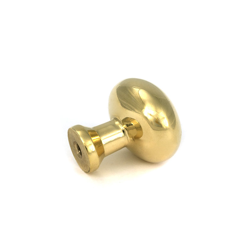 Moore Cabinet Knob, 1.26" Knob Diameter, Polished Brass