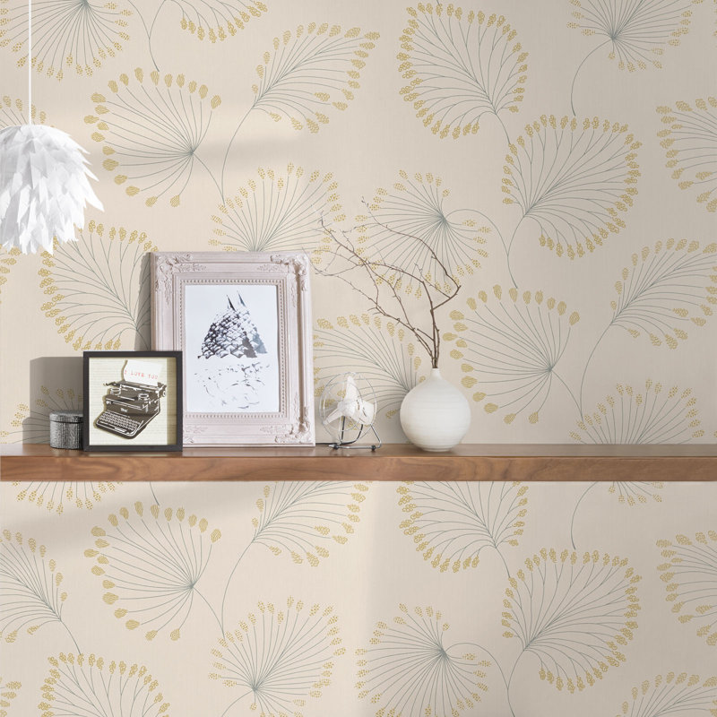 Caputo 10.05m x 53cm Matte Wallpaper Roll, Cream/Grey