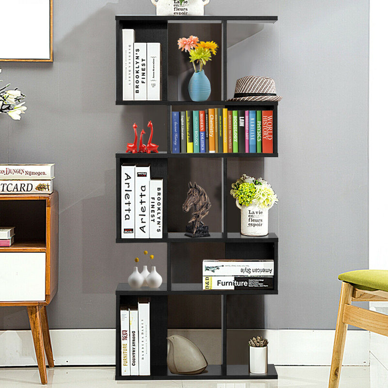 Fonseca Geometric Bookcase, Black