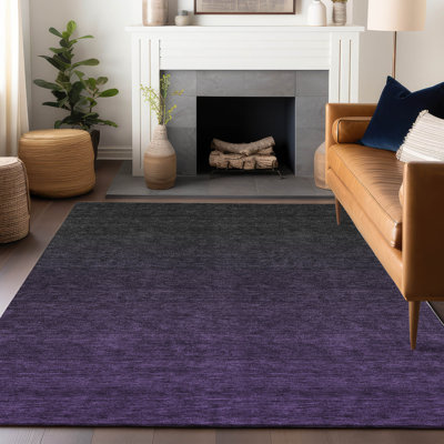 Tapis aubergine de qualité supérieure lavable à la machine Prisco