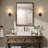Wooden Bobbin Vanity Mirror-1466065226