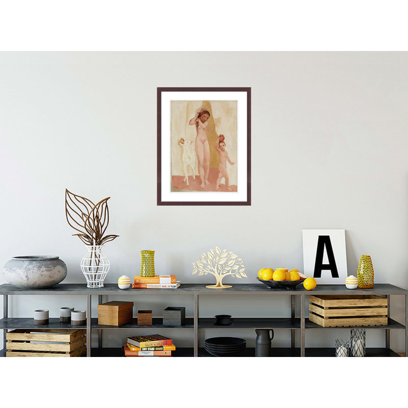 «Girl with a Goat» par Pablo Picasso, impression giclée sur cadre, H 29,5 po x l 23,36 po