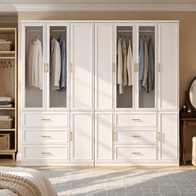 106.6 " W Glass Standard Wardrobe