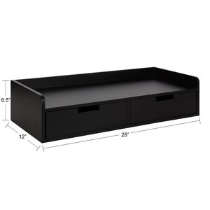Mercury Row® Casiano Solid Wood Floating Shelf with Drawer & Reviews ...