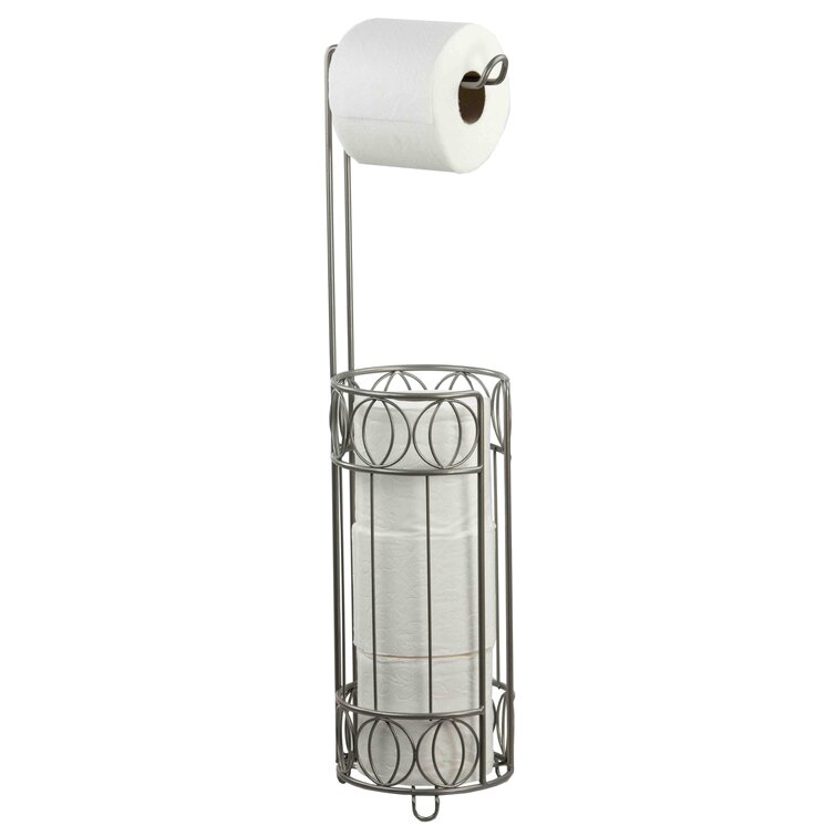 Freestanding Toilet Tissue Holder With Storage Brushed Nickel - Nu