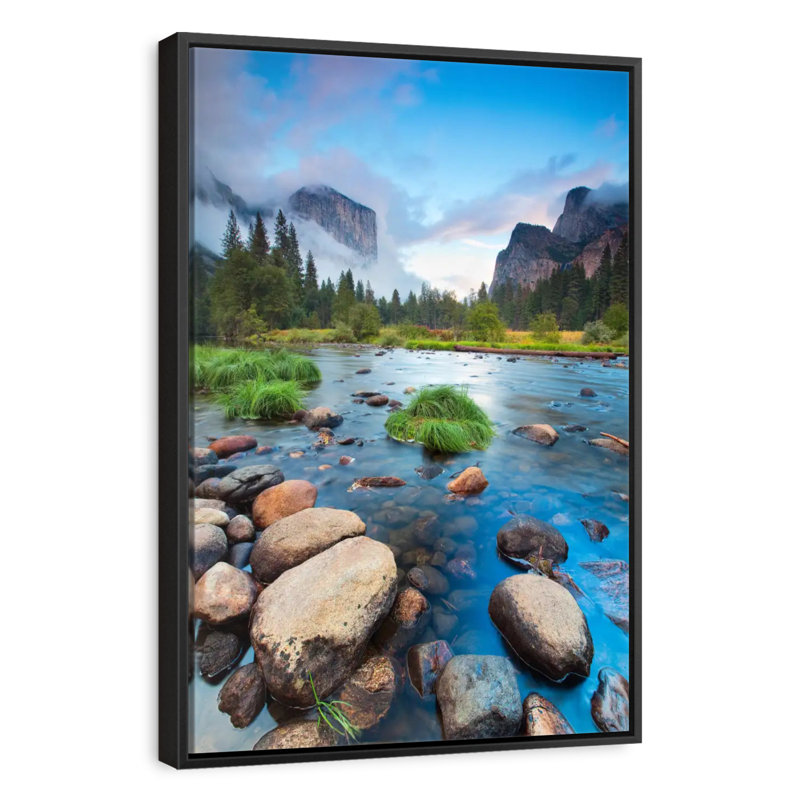 Merced Riverside, 27" X 40", Floating Frame Black