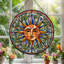 Panneau de vitrail Sun Face ， 7,8H-833543273