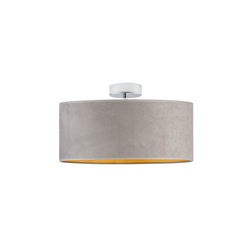 Alyssha Semi Flush Mount, Grey/Gold