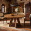 Tables de salle à manger élégantes en bois de noyer, style maison de campagne pour les réunions de famille