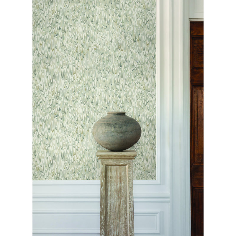 Aslan Marble Matte Wallpaper Double Roll by Ronald Redding, Neutral