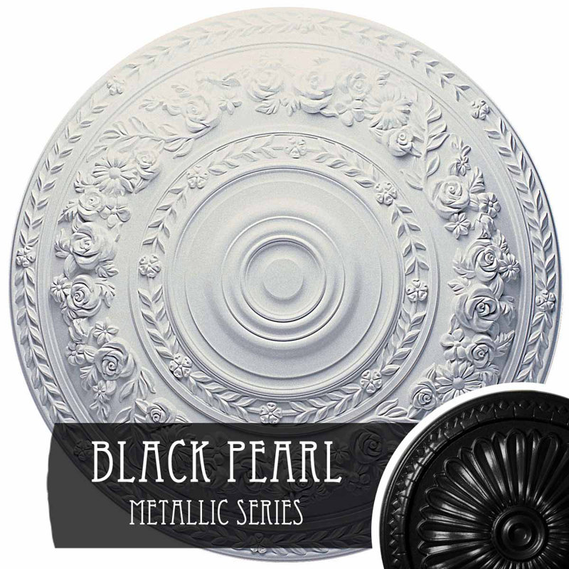 Médaillon de plafond Endurathane Galveston, DE 36 5/8 po x P 3 5/8 po x P 2 3/8 po (convient aux auvents jusqu'à 4 3/4 po), fini tortue peint à la main