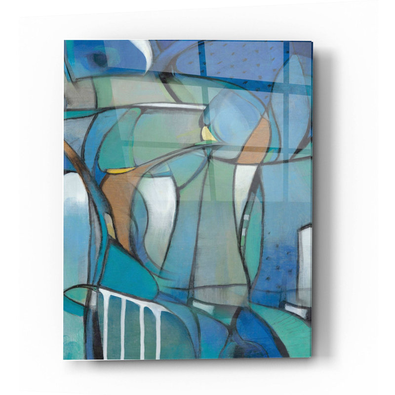 «Rose Bud I» par Tim Ottoole, art mural en verre acrylique, H 36 po x l 24 po x P 0,2 po