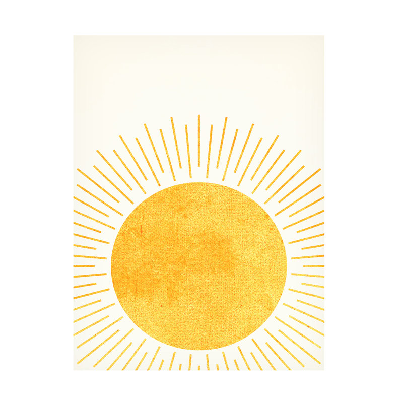 Paysage boho jaune soleil couchant 2, H 32 po x l 24 po x P 2 po
